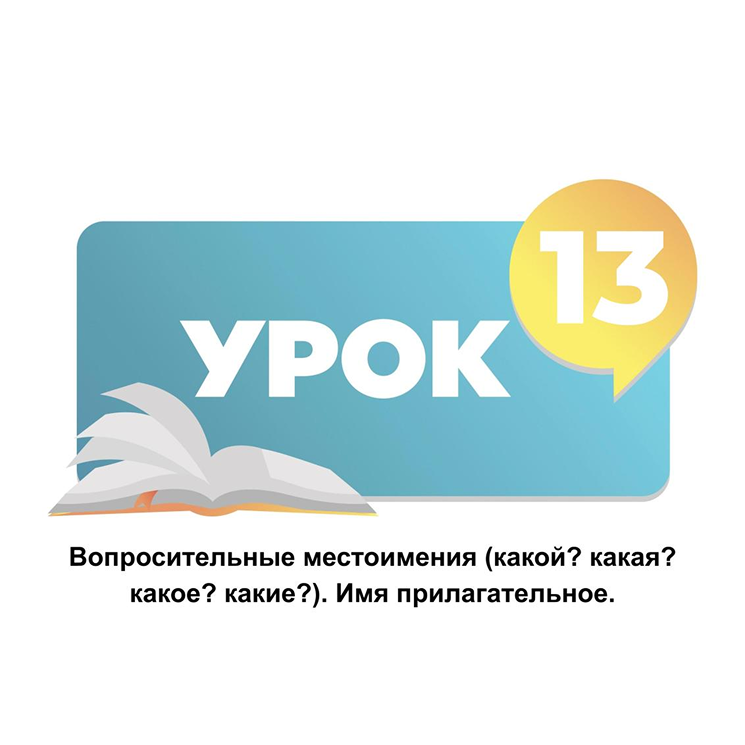 Тема 13. Вопросительные местоимения (какой? какая? какое? какие?). Имя прилагательное