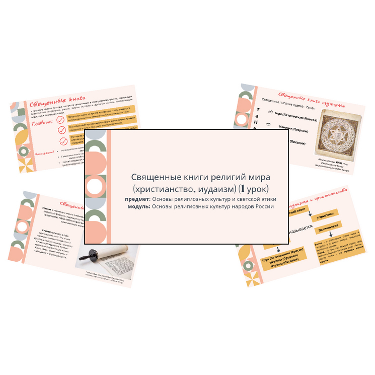 Презентация. Священные книги религий мира (1 урок)