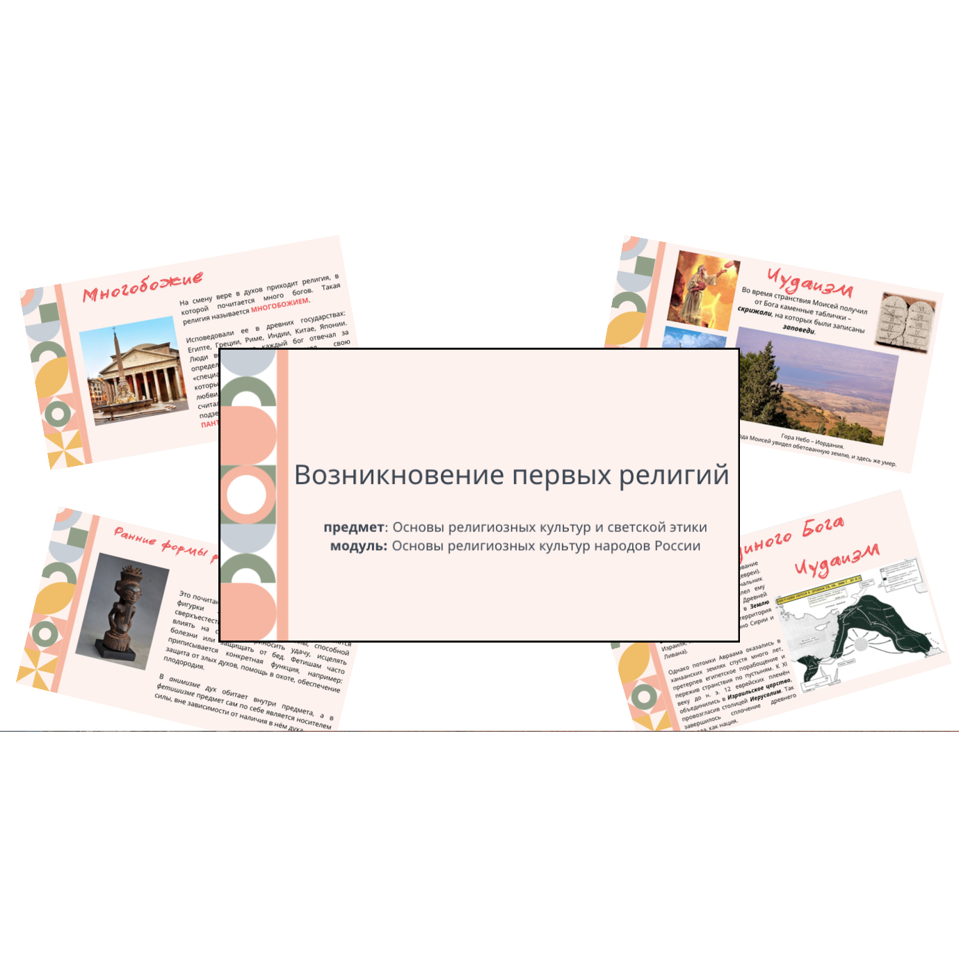 Презентация.  Возникновение первых религий